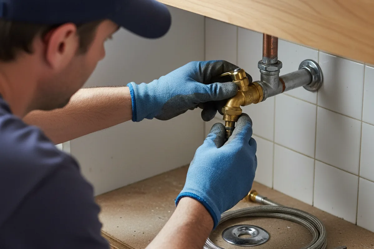 Shutoff valve and fitting work during Well Pump Repair in Great Falls